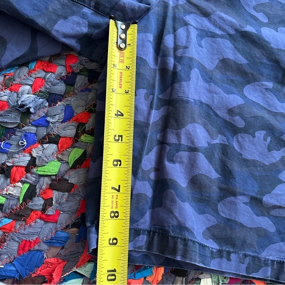 Khakis By Gap Blue Camouflage Boyfriend Roll-Up Shorts Women’s Size 8 Bermudas - Picture 16 of 16